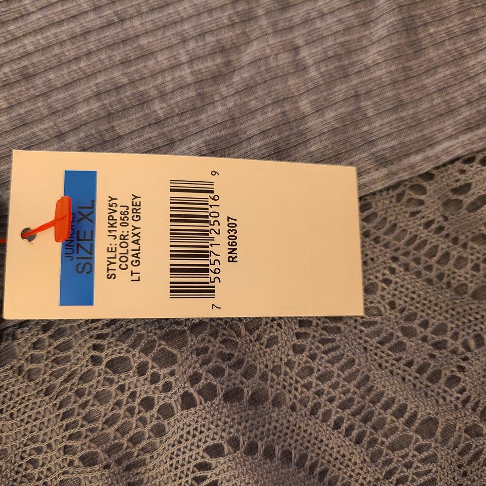 UNIONBAY GALAXY GREY LACE TOP - XL - Picture 3 of 6